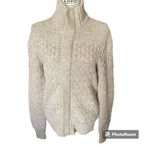 Banana Republic Chunky Zip Up Knit Cardigan